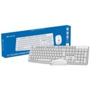 Bluecase kit mouse teclado sem fio 2.4GHz ABNT2 USB branco Alimentado a pilha