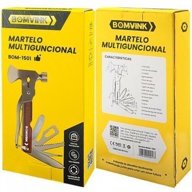 BOM-1501 Bomder martelo multifuncional 15 em 1 com bainha