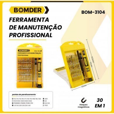BOM-3104 Bomder Kit chaves de precisão com 32 ponteiras