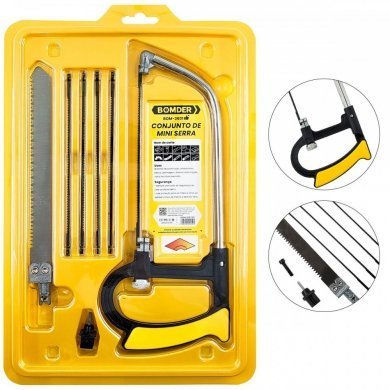 BOM-3601 Bomder conjunto mini serra uso geral com 6 serras