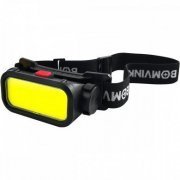 Lanterna de cabeça com LED COB recarregável USB-C IPX4 400ML Luz branca e vermelha 