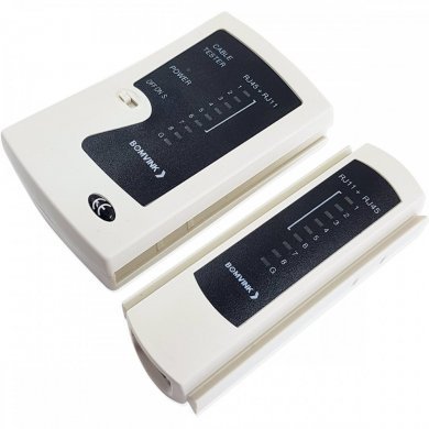 BOM-6802 Testador de Cabos de Rede  RJ45 RJ11 e RJ12