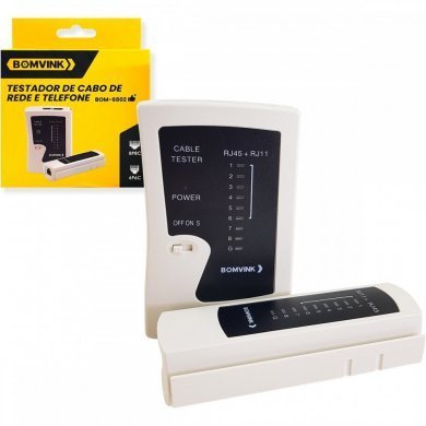 Testador de Cabos de Rede  RJ45 RJ11 e RJ12