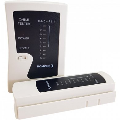 Testador de Cabos de Rede  RJ45 RJ11 e RJ12