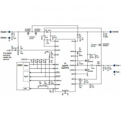 CI BQ24707A controlador de carga bateria QFN20 SMD