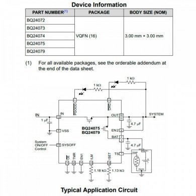BQ24072RGTR Ci BQ24072 gerenciador de carga de bateria Li-ion