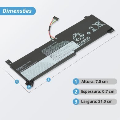 BR379-LE Bateria notebook Lenovo Ideapad 3-15ITL6 7.7V 4650mAh