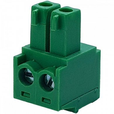 BR7F2-02 Borne plug KRE 2 vias fêmea verde (Kit 10x und)