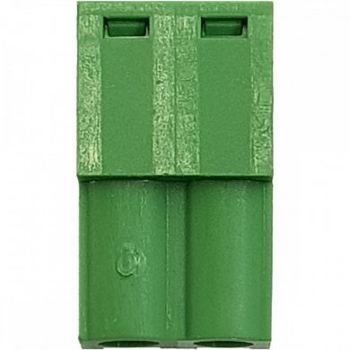BR8F1-02 Borne plug KRE 2 vias fêmea verde (Kit 5x unidades)