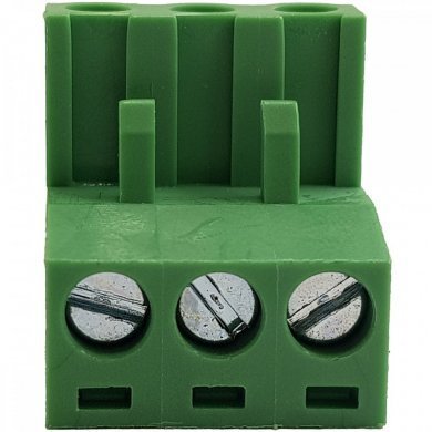 Borne plug KRE 3 vias fêmea verde (Kit 5x unidades)