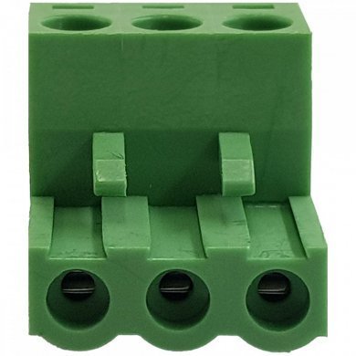 Borne plug KRE 3 vias fêmea verde (Kit 5x unidades)