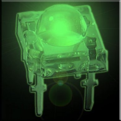 LED Piranha Super Flux Verde 5mm 4 Chips 4500 a 5000mcd, 3.3 volt