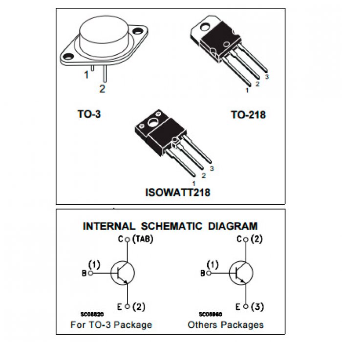 Bdx67c Transistor Darlington To-3