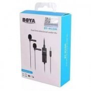 Boya Microfone Lapela Duplo Para Celular e Cameras