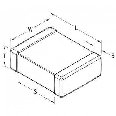 C1812C105K5RACTU-KIT5 Capacitor ceramico KEMET 1uF 50V 1812 SMD (Kit 5x)