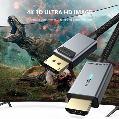 C313 Cabo HDMI x DisplayPort 4K CABLETIME 3 metros