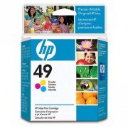 Cartucho de Tinta HP 49 Color 22.8ml Cor: Tricolor, 22,8 ml, Rendimento de Aprox. 625 páginas