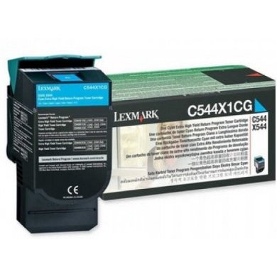 C544X1CG Toner Lexmark Ciano com 5% de cobertura
