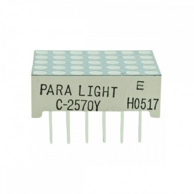 C-2570Y Matrix de pontos 5X7 Catodo comum - LED amarelo