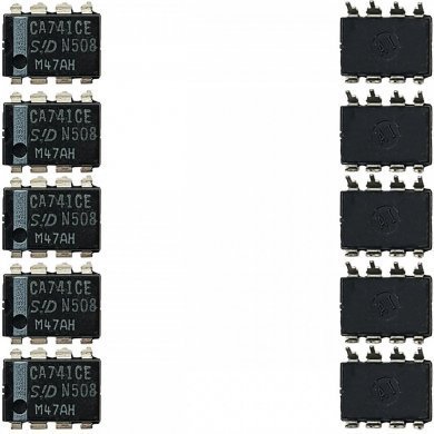 Amplificador operacional CA741CE DIP8 PTH (Kit 5x)