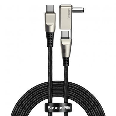 CA1T2-A01 Baseus cabo 2 em 1 USB-C e plug 5.5x2.5mm 100W 2m