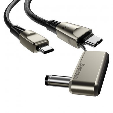 Baseus cabo 2 em 1 USB-C e plug 5.5x2.5mm 100W 2m