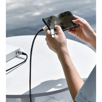 Baseus cabo 2em 1 USB-C e square plug DC 100W 2m