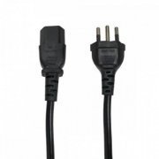 Cabo de Força 3x1.00mm² com 1.2 Metros 110V - 240V Preto - 1000W