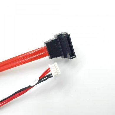 CABO-SATA-NUC Cabo SATA 7+15 pinos 90 graus para SATA 7 pinos + 5 pinos