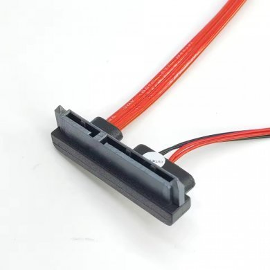 CABO-SATA-NUC Cabo SATA 7+15 pinos 90 graus para SATA 7 pinos + 5 pinos