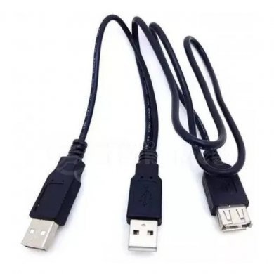 CABO-USB-Y Cabo USB 2.0 Y 1x USB femea 2x USB macho