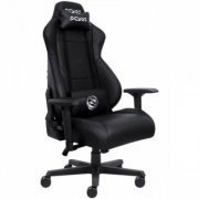 PCYes cadeira gamer Mad Racer V8 Black Series em couro legítimo, suporta até 180kg