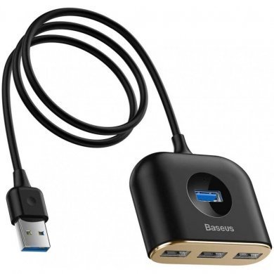 CAHUB-AY01 Baseus HUB adaptador 4 em 1 Square Round USB