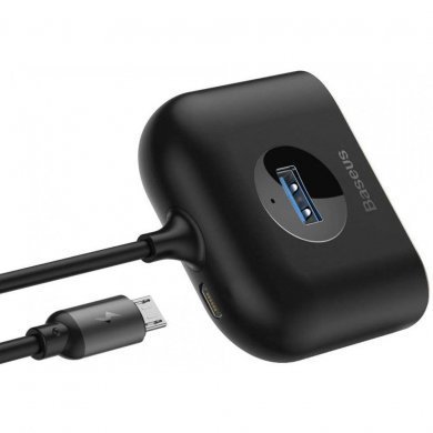 CAHUB-AY01 Baseus HUB adaptador 4 em 1 Square Round USB
