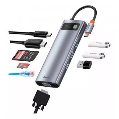 CAHUB-CU0G Baseus Docking Station 9 em 1 USB-C