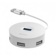 Baseus HUB USB Round Box 4xUSB3.0 5GBS Branco