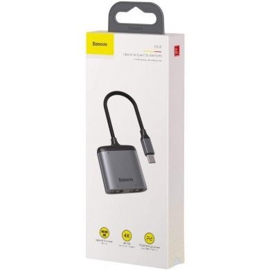 CAHUB-I0G Baseus Hub Adaptador USB Tipo C para 2x HDMI