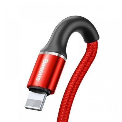 CALGH-B09 Baseus cabo USB lightning Halo 1m vermelho LED