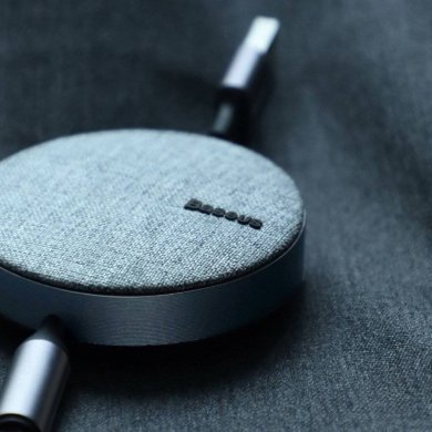 CAMLT-BYG1 Baseus cabo USB retrátil 3 em 1 cinza 3.5A 1.2m