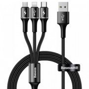 Baseus cabo Halo 3 em 1 micro USB lightning USB-C 1.2