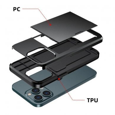 CASEAC-IP14P Capa Armor Slide para Iphone 14 PRO MAX Preto