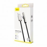 Baseus cabo USB tipo C em L HW Mobile Game 1m preto trançado em nylon