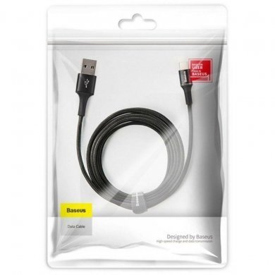 CATGH-E01 Baseus cabo USB tipo C  Halo com led 2A 3m preto