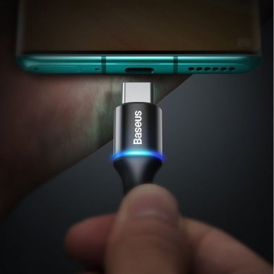 CATGH-K09 Baseus cabo USB tipo C Halo PD 2.0  2m vermelho