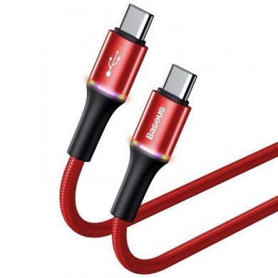 CATGH-K09 Baseus cabo USB tipo C Halo PD 2.0  2m vermelho