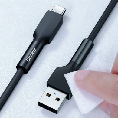 CATGJ-01 Baseus cabo USB 2.0 tipo C Silica Gel 1m preto