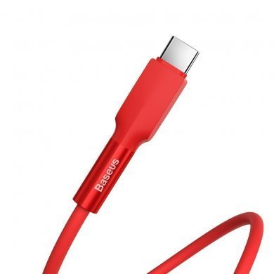CATGJ-09 Baseus cabo USB-C 2.0 Silica Gel 1m vermelho