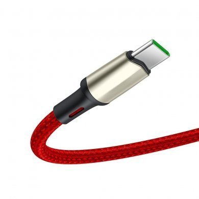 CATKLF-VA09 Baseus cabo USB tipo C Cafule VOOC 5A vermelho 1m