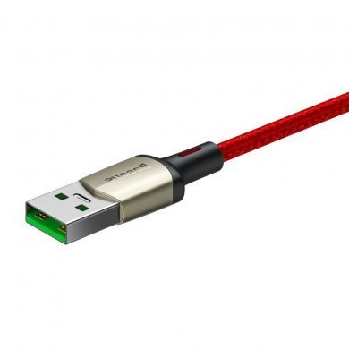 CATKLF-VA09 Baseus cabo USB tipo C Cafule VOOC 5A vermelho 1m