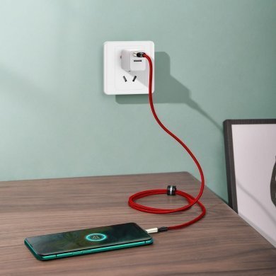 CATKLF-VA09 Baseus cabo USB tipo C Cafule VOOC 5A vermelho 1m